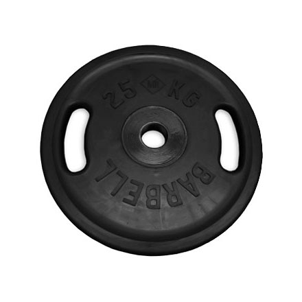 Олимпийский диск MB Barbell с ручками 25 кг черный